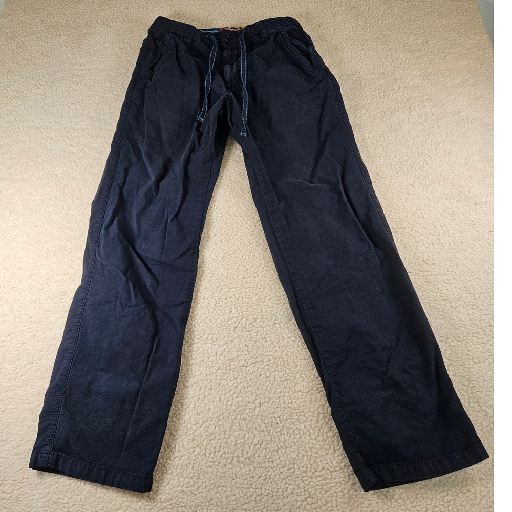 Carrera Mens 31 Navy Blue Drawstring Straight Leg Italian Coastal Casual Pants